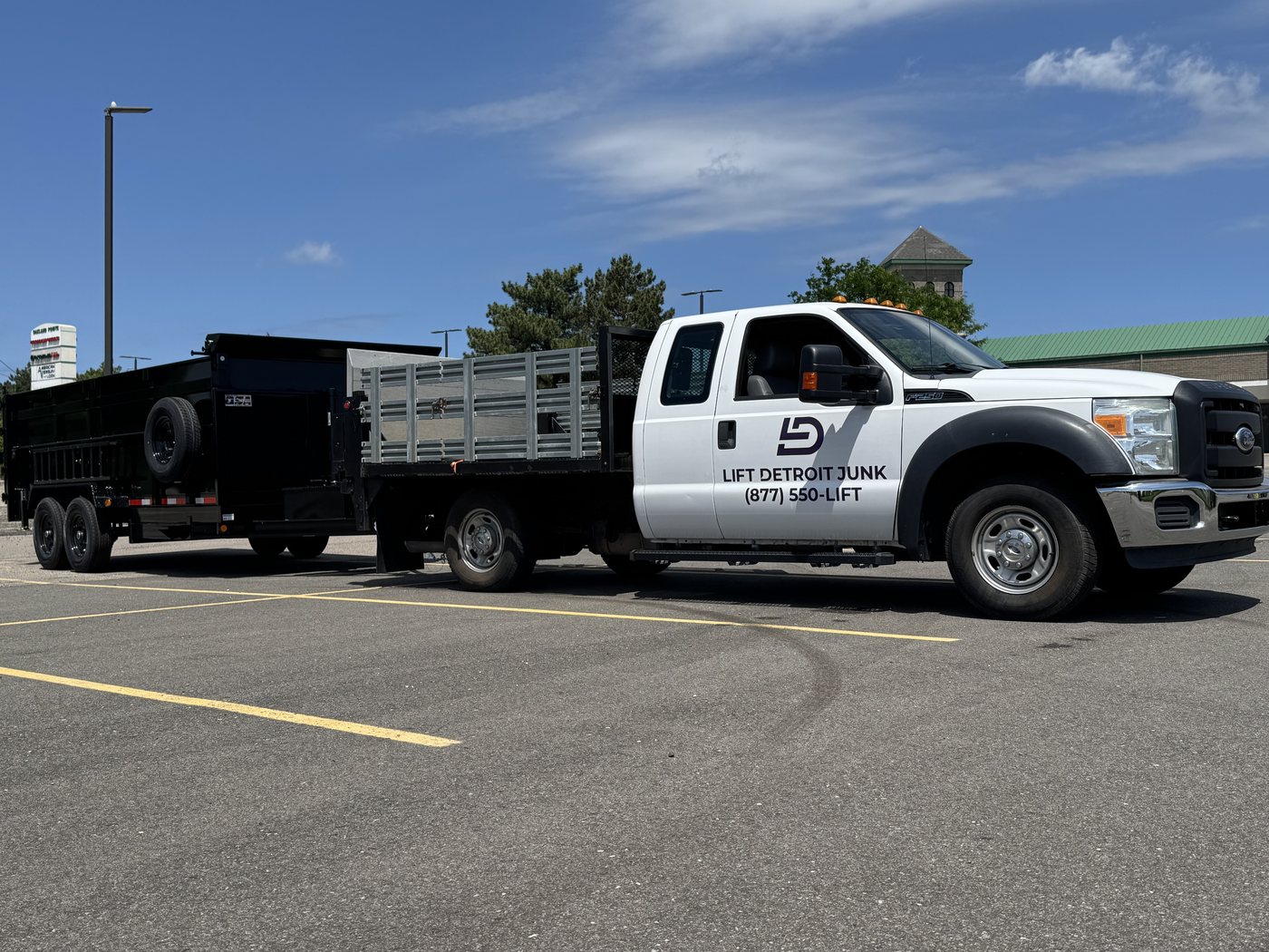 The Lift Detroit Junk truck and dump trailer